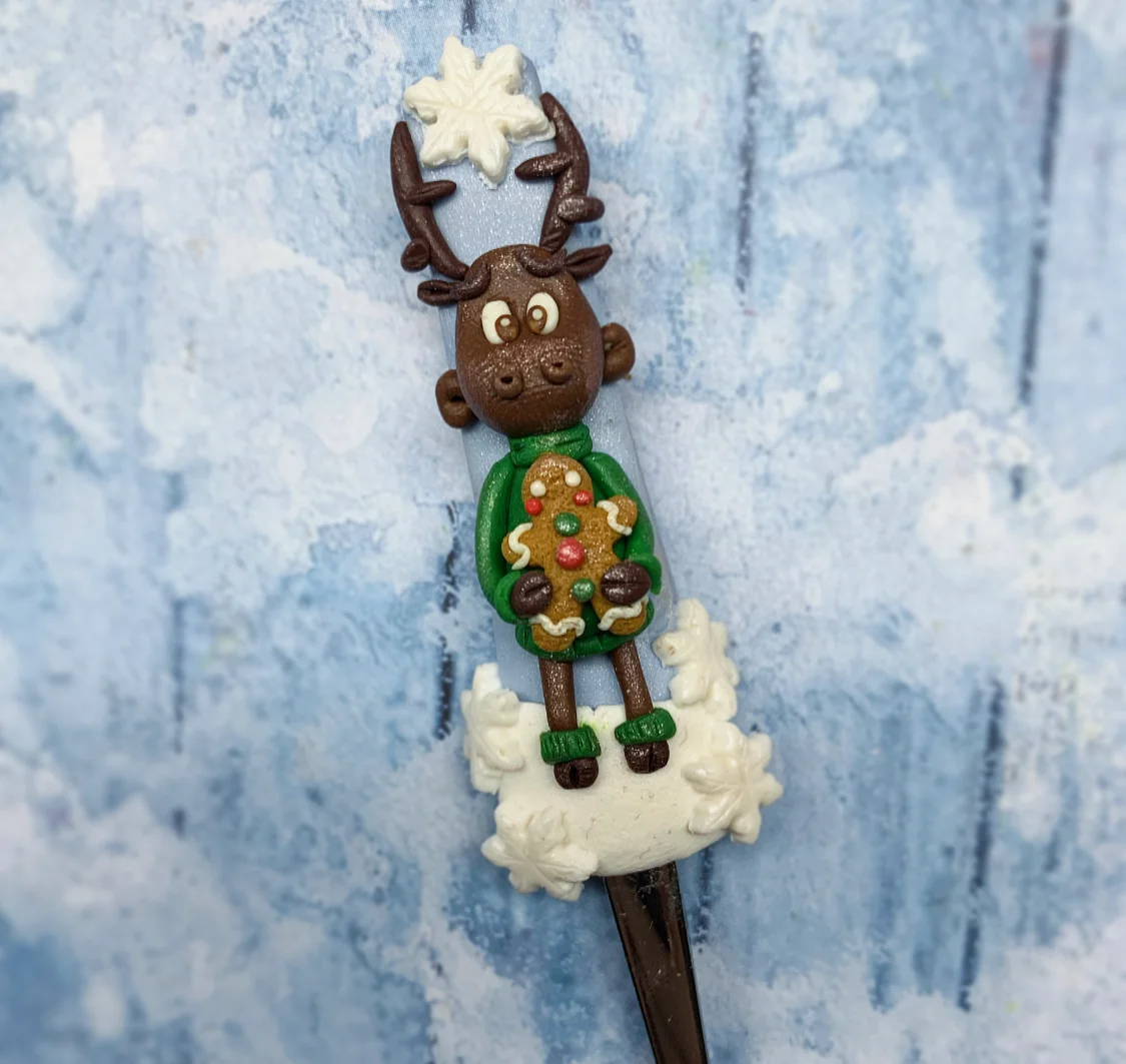 Cucharilla Artesanal Reno Navideño