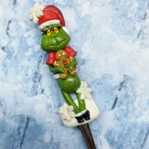Cucharilla Artesanal Grinch Navideño