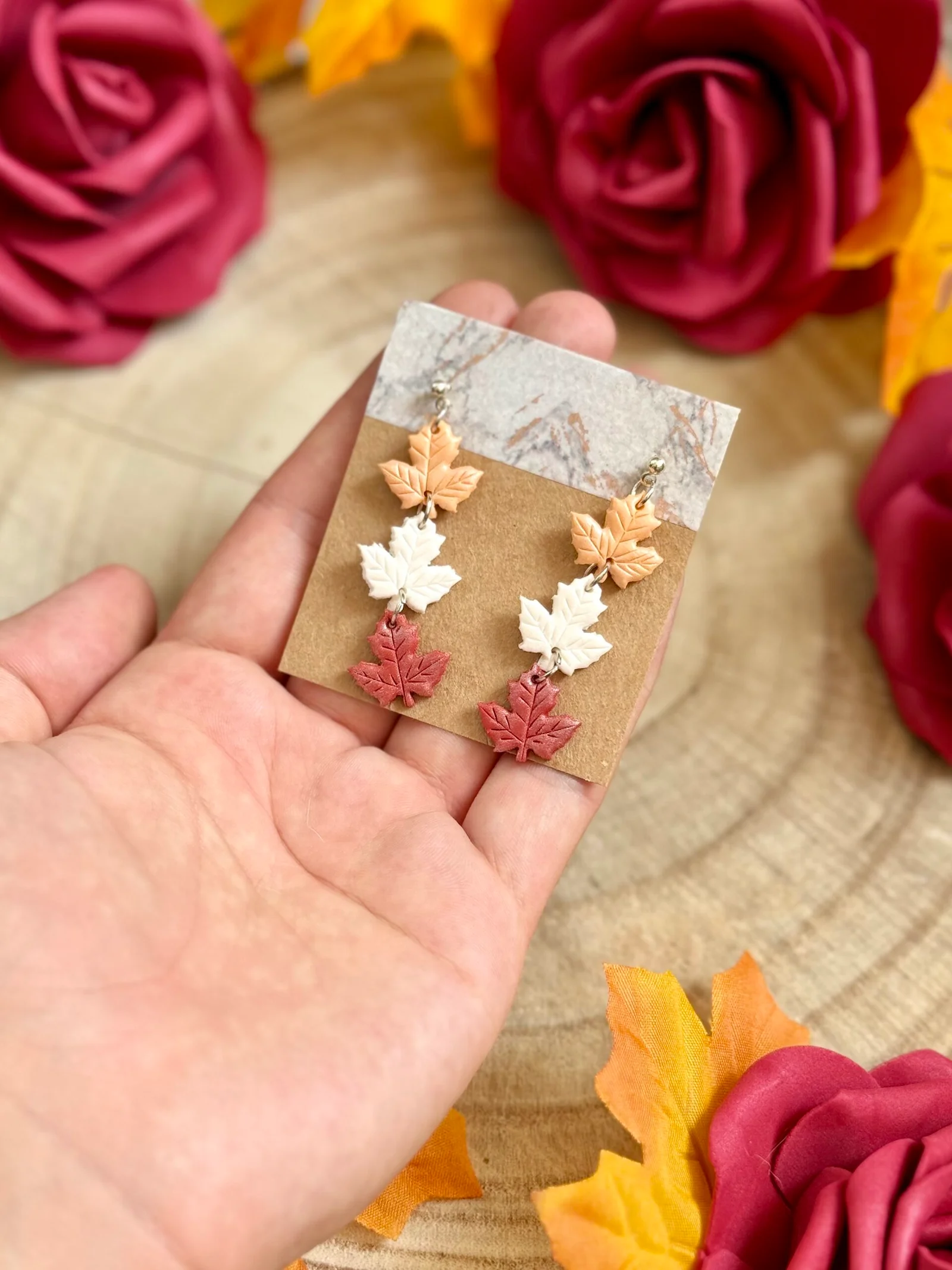 Pendientes Otoñales – Hojas de arce