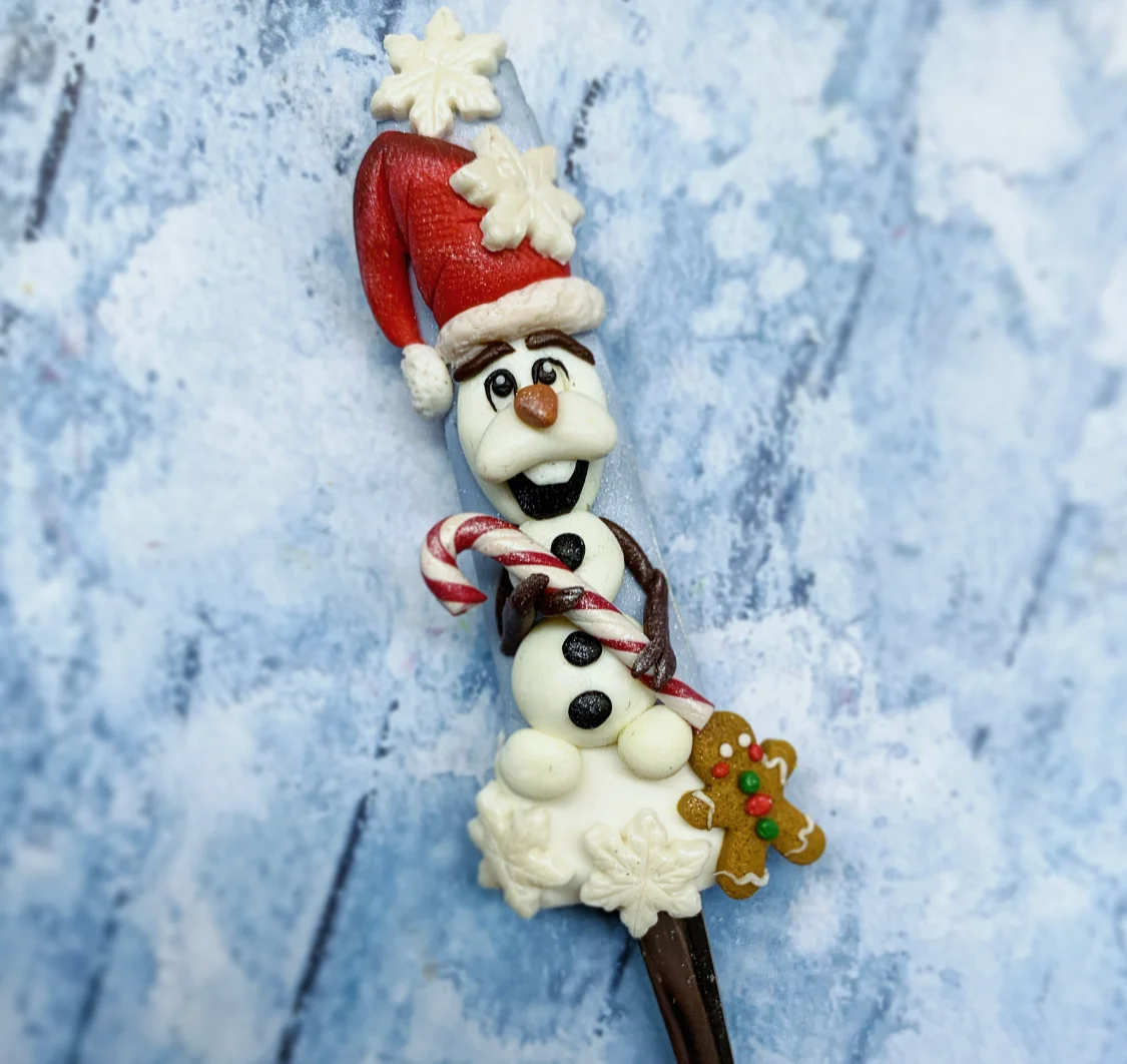 Cucharilla Navideña Olaf con Bastón de Caramelo