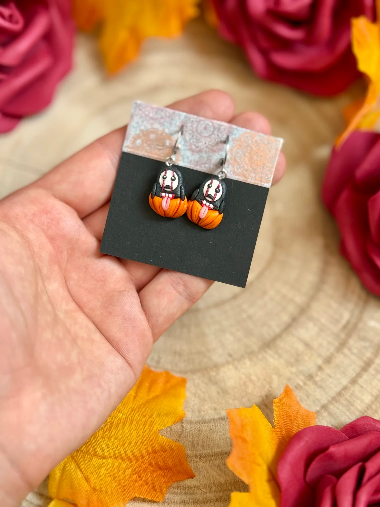 Pendientes Calabaza con Kaonashi