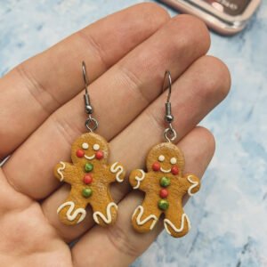 Pendientes navideños – Muñeco de Jengibre colgante