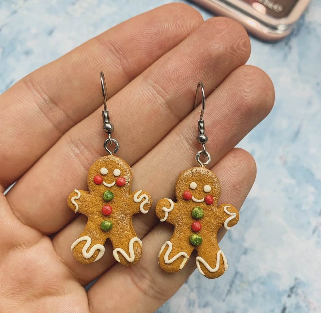 Pendientes navideños – Muñeco de Jengibre colgante