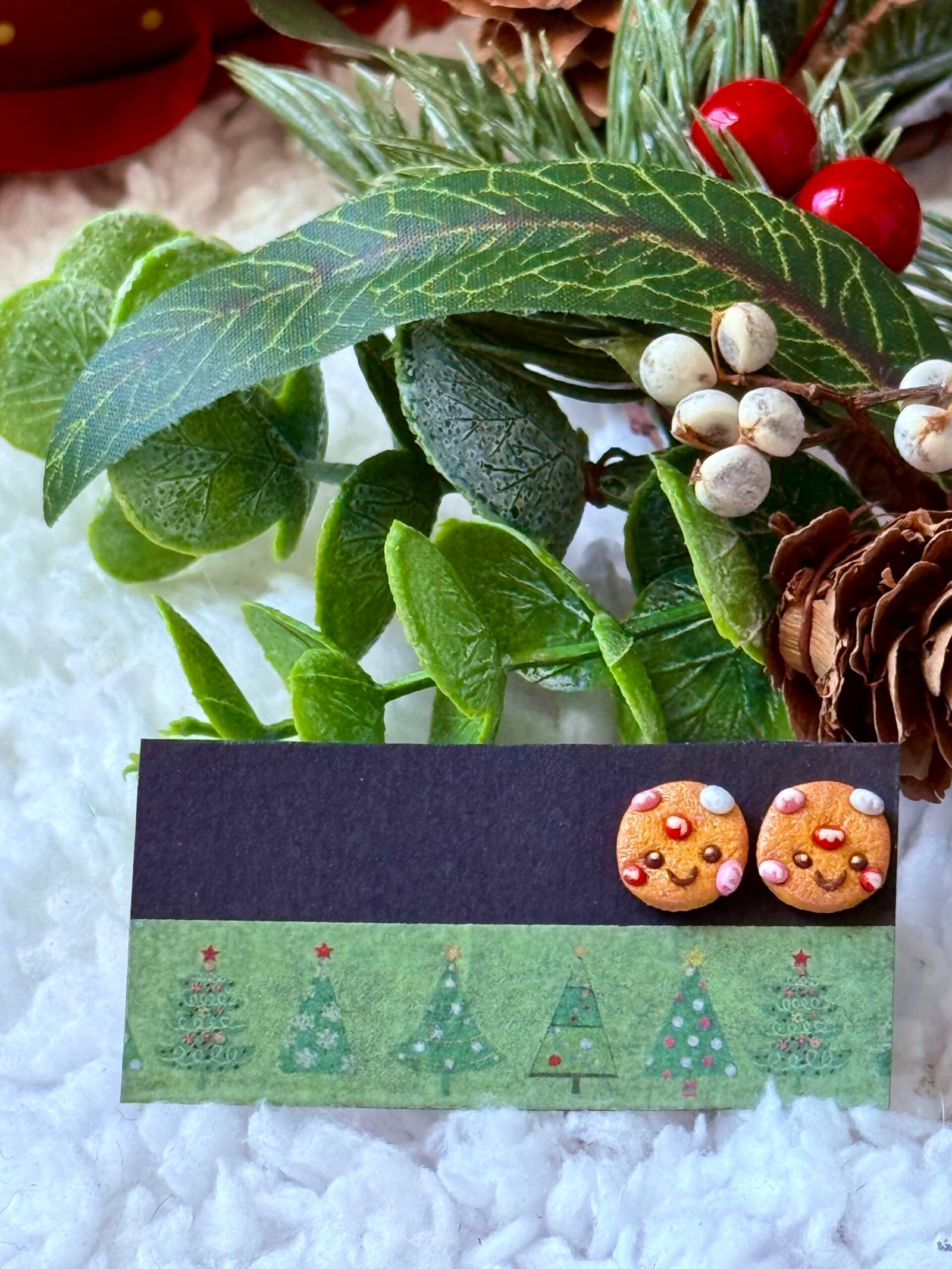 Pendientes galletas navideñas