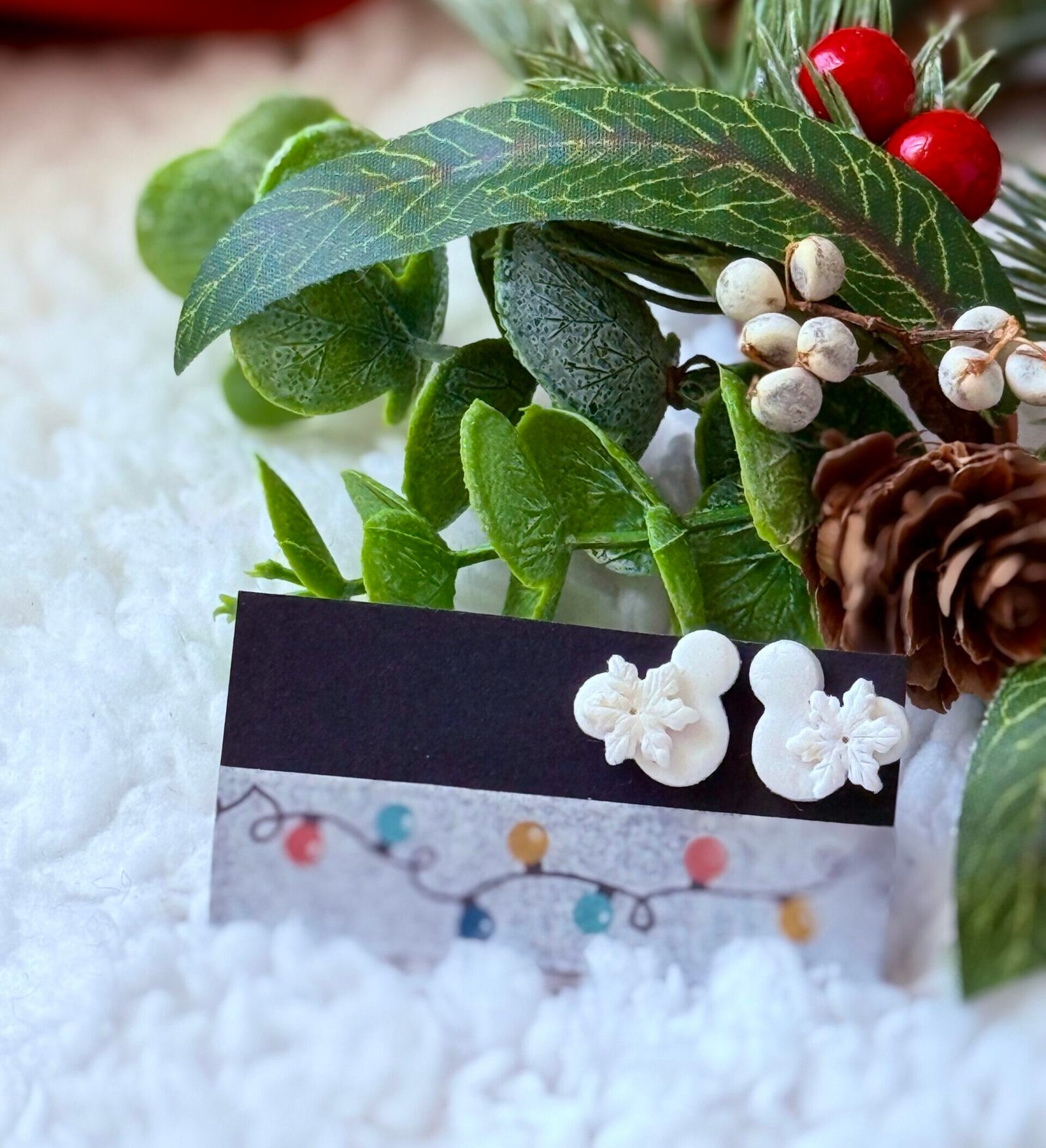 Pendientes Mickey copo de nieve