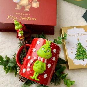 Taza y cucharilla navideña del Grinch – Edición limitada