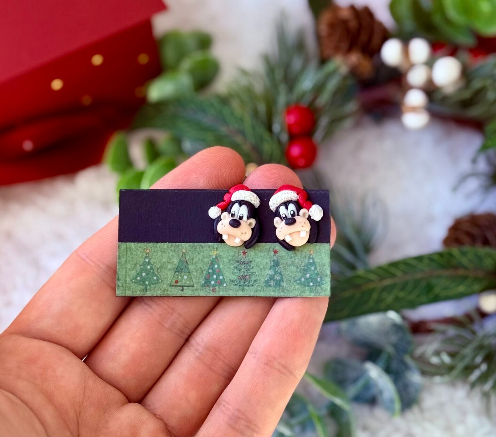 Pendientes de Goofy Navideño