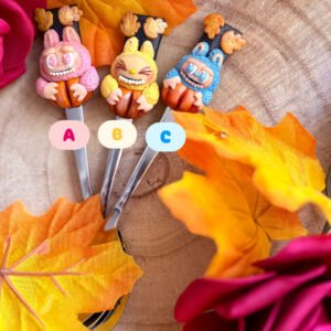 Cucharillas otoñales Lafufu – Rosa, Amarilla y Azul