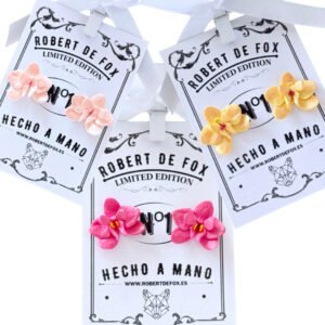 Pendientes de orquídea - botón