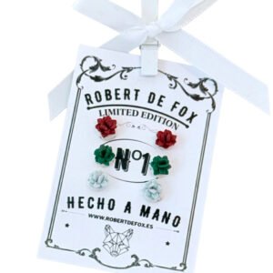 Set de pendientes de suculentas mini