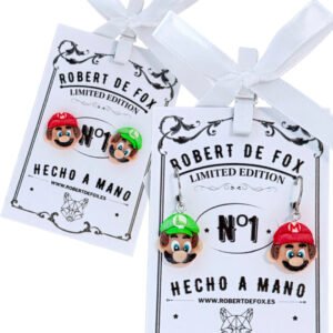 Pendientes Mario y Luigi - colgante o botón