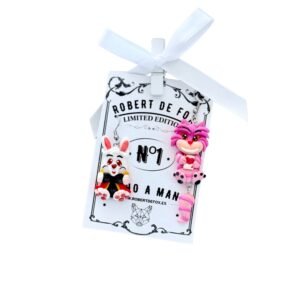 Pendientes Conejo Blanco y Gato de Cheshire