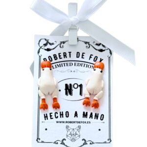 Pendientes artesanales patito kawaii