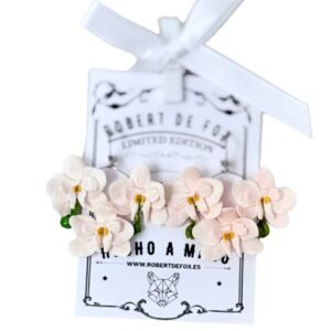 Pendientes de orquídea - hechos a mano