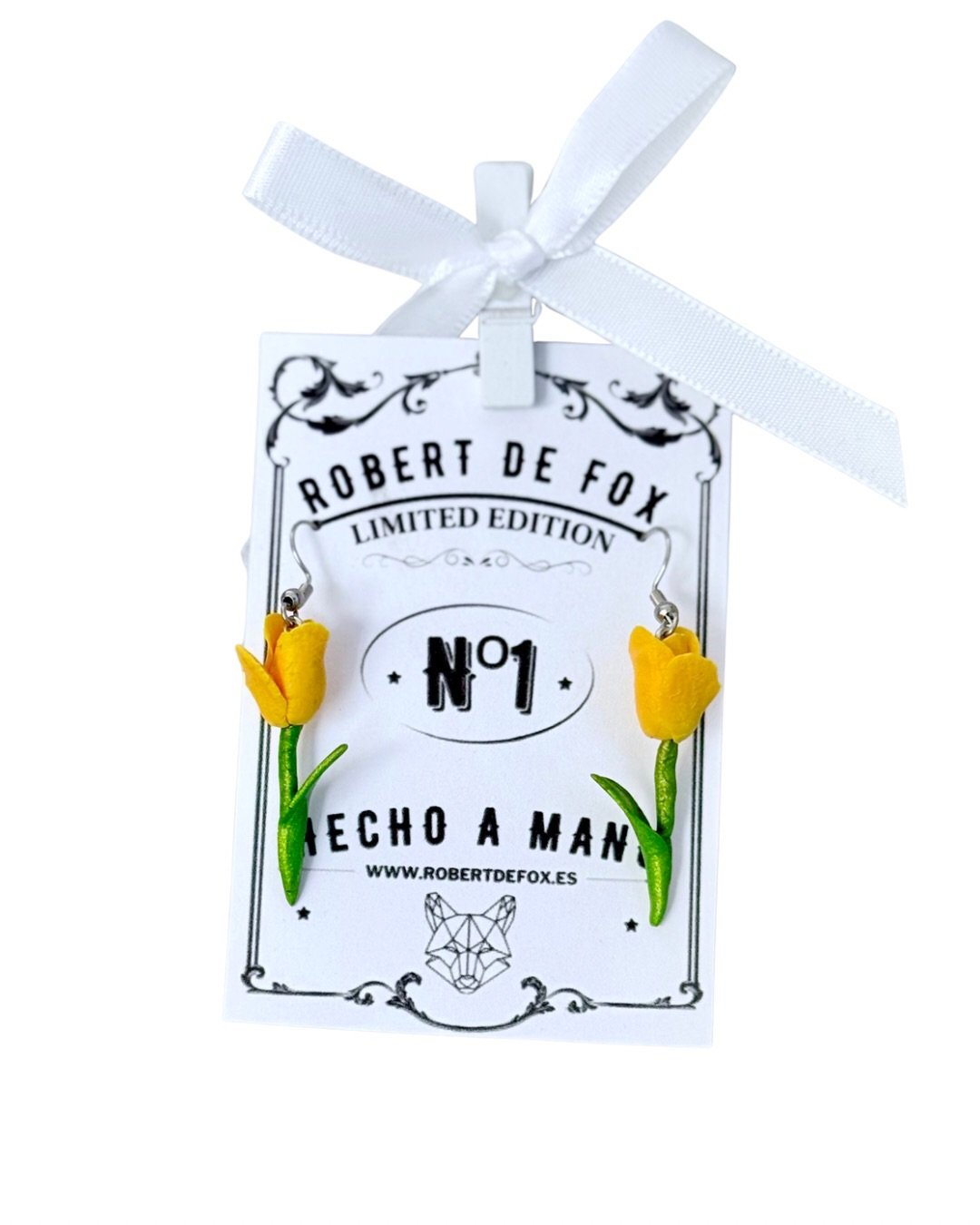 🌷 Pendientes de tulipán – hechos a mano (varios colores) - Imagen 3