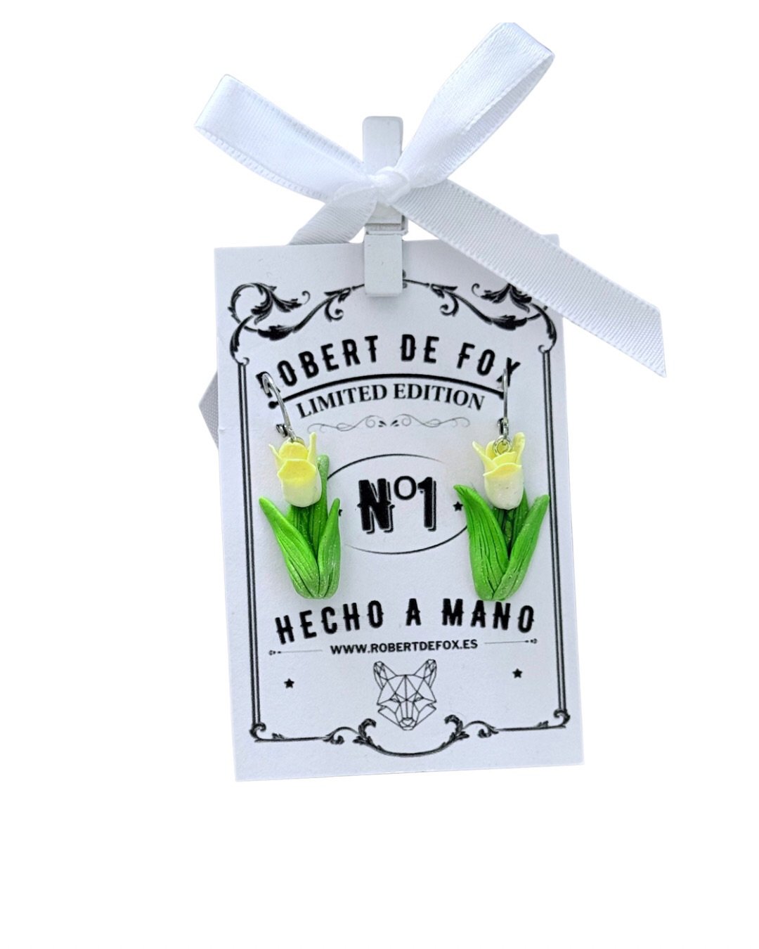 Pendientes de tulipán – hechos a mano - Imagen 2