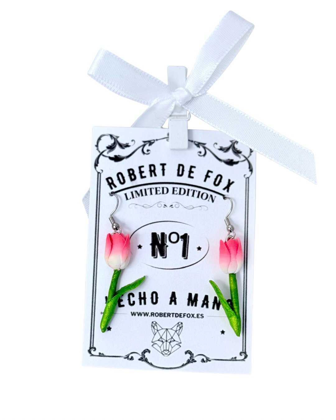 🌷 Pendientes de tulipán – hechos a mano (varios colores)