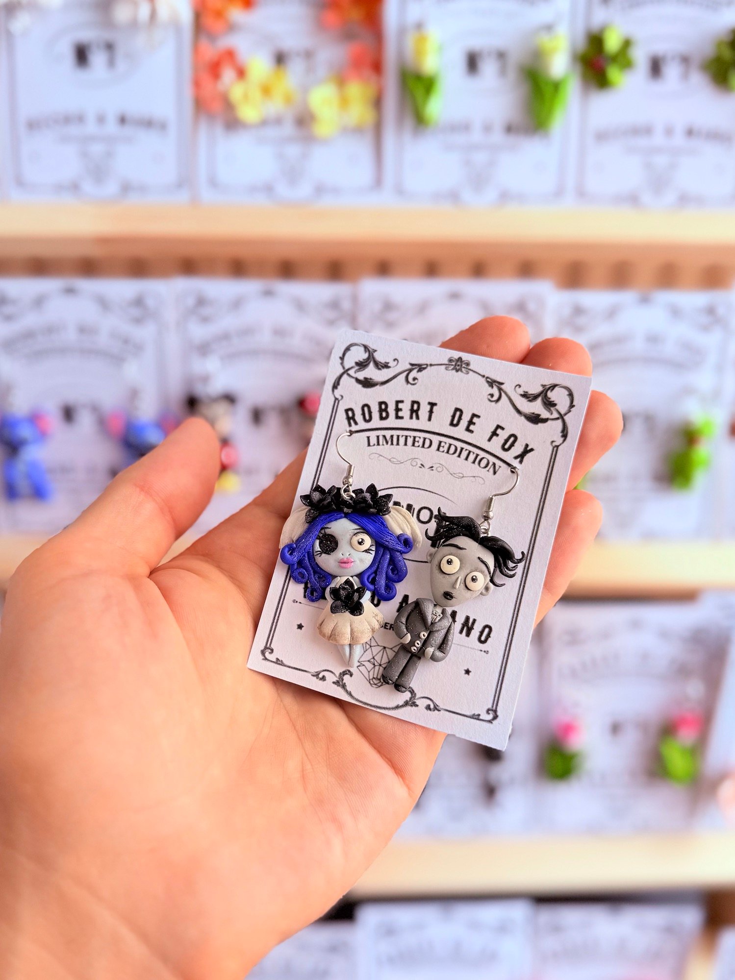 Pendientes La Novia Cadáver (Emily y Víctor)