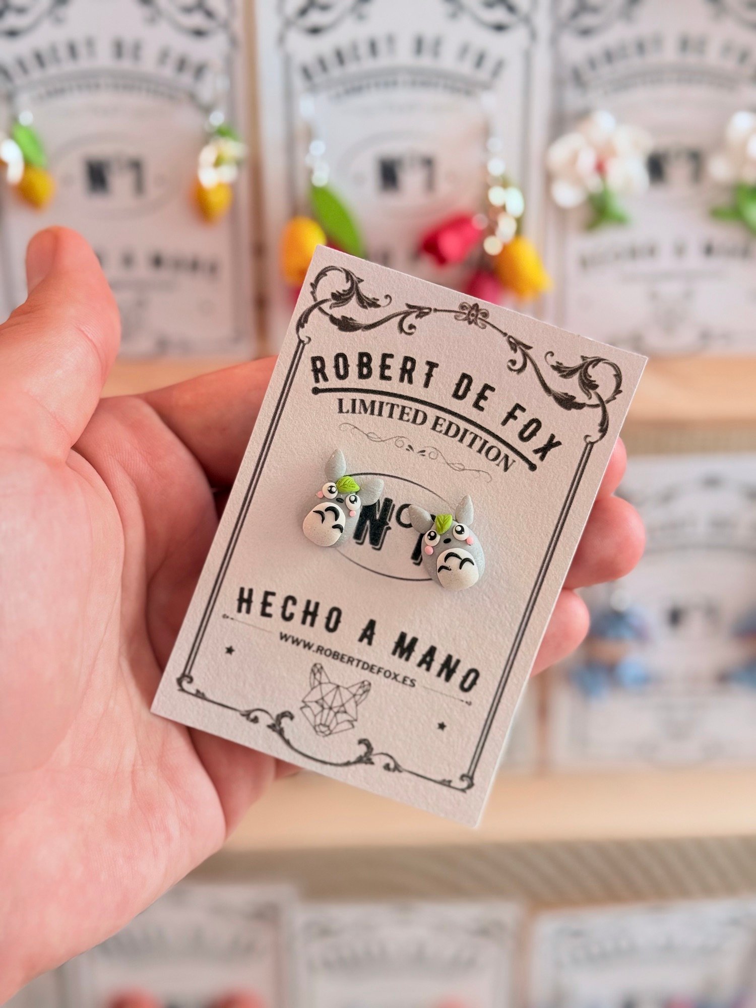 Pendientes Totoro - botón