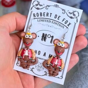 Pendientes Rizzo Ratón estilo Muppet Show hechos a mano – divertidos, ligeros y únicos