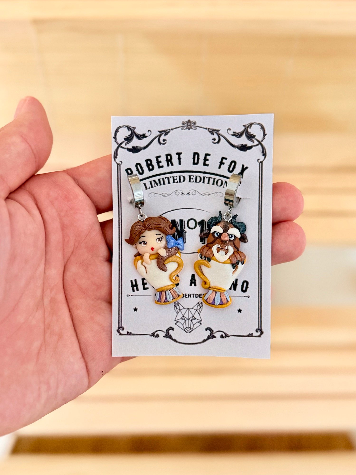 Pendientes Bella y Bestia