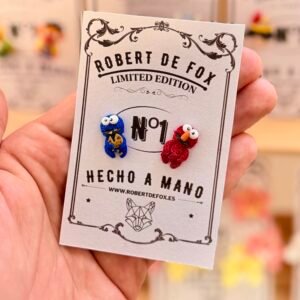 Pendientes Elmo y Triki - botón