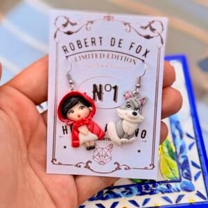 Pendientes Caperucita Roja y Lobo