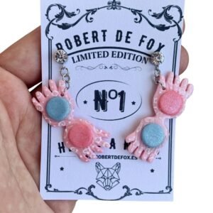 Pendientes gafas mágicas rosa y azul – estilo fantasía