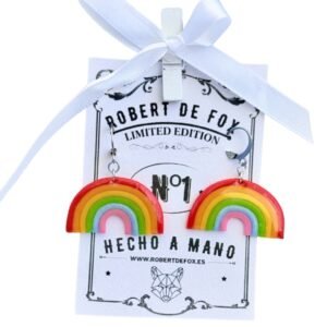 Pendientes arcoíris colgantes – Hechos a mano
