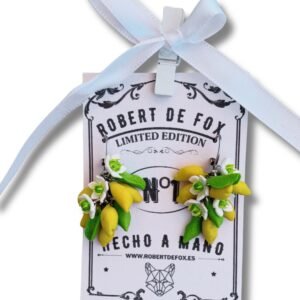Pendientes de limones y flores
