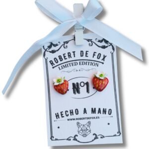 Pendientes de fresa - botón