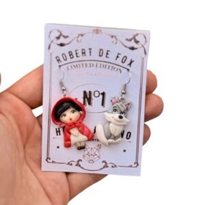 Pendientes Caperucita Roja y Lobo
