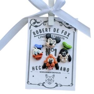 Mickey, Donald, Pluto & Goofy – Pendientes de botón