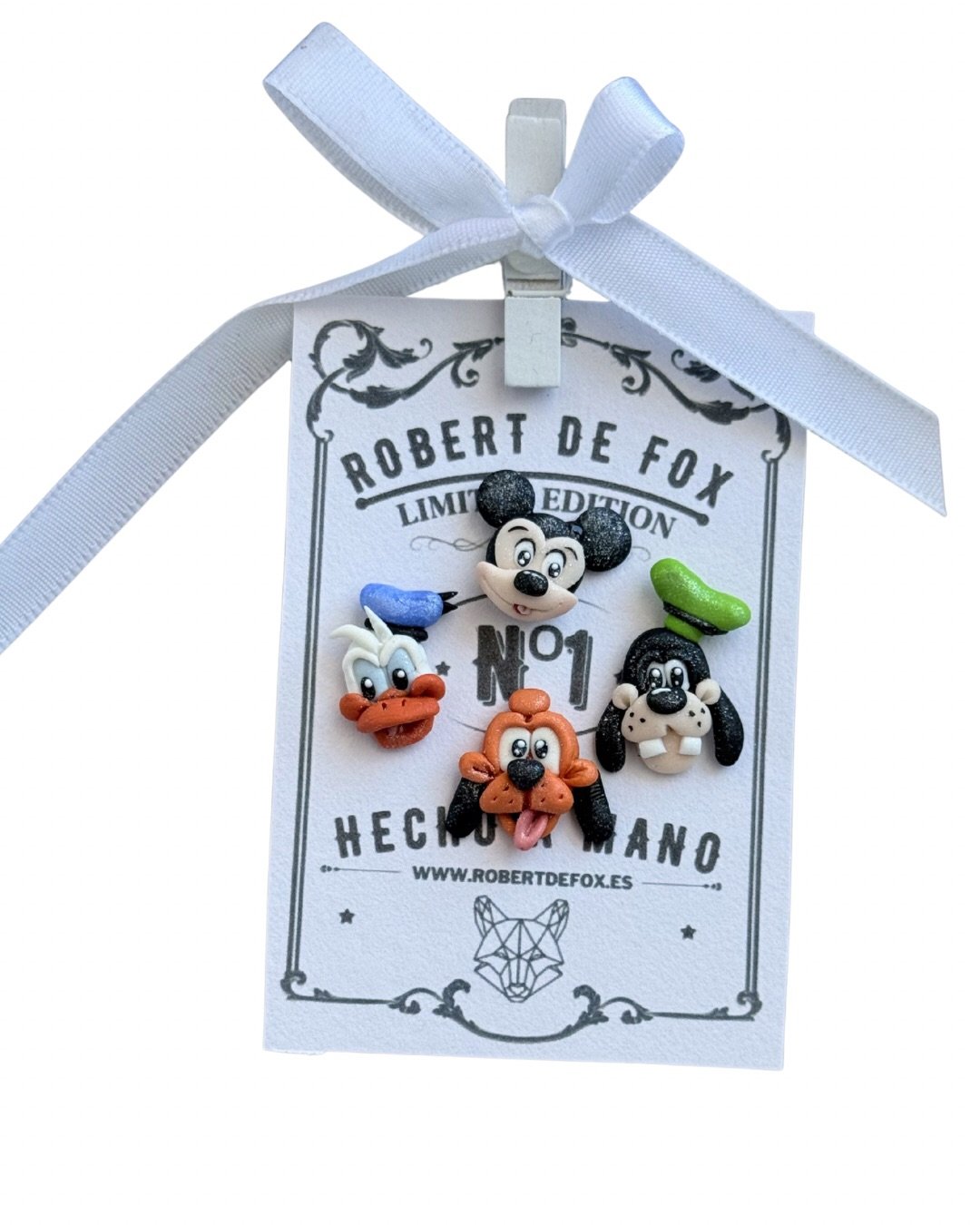 Mickey, Donald, Pluto & Goofy – Pendientes de botón