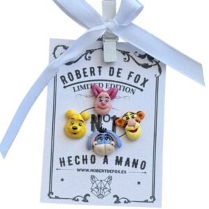 Winnie the Pooh, Piglet, Eeyore & Tigger – Pendientes de botón