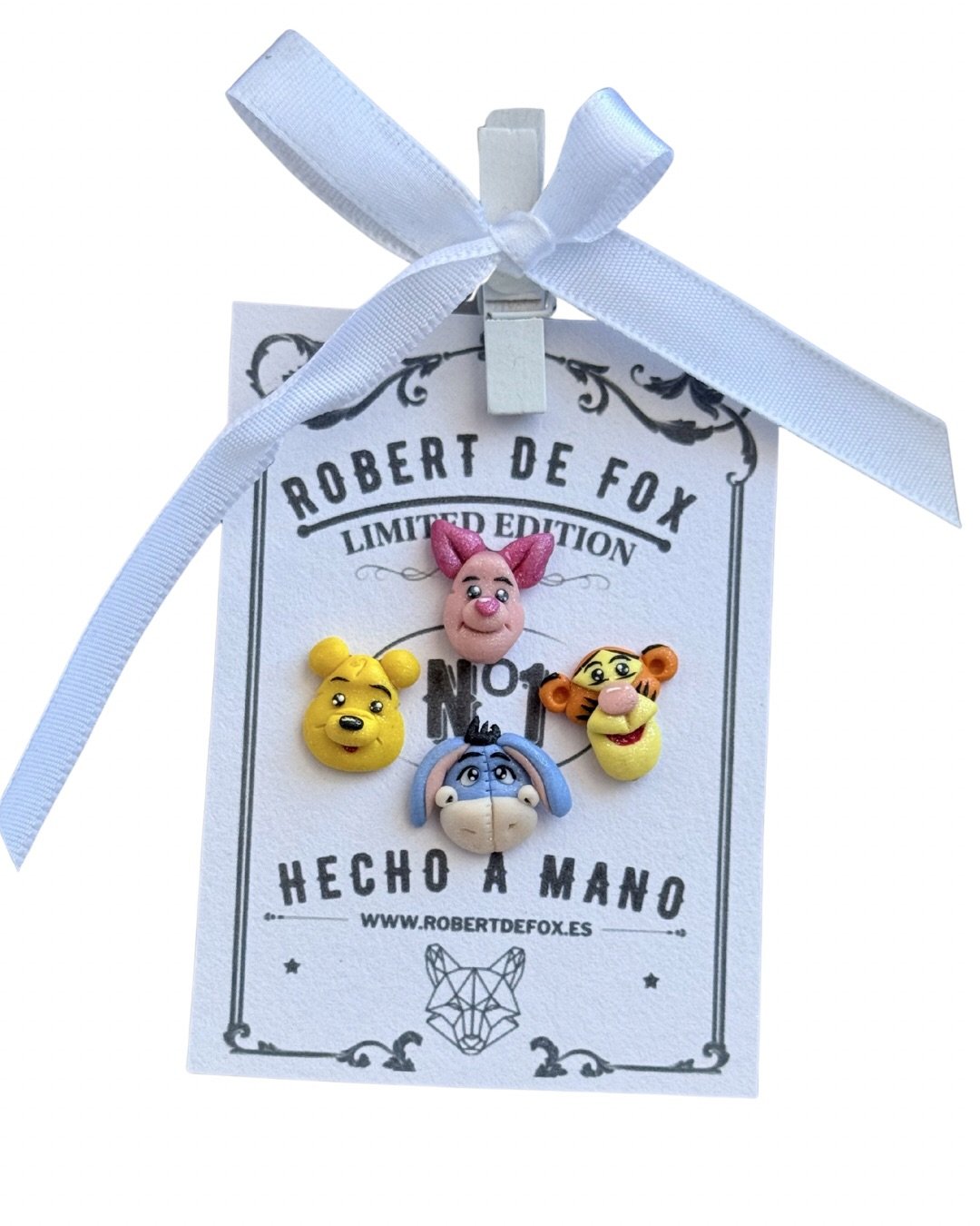 Winnie the Pooh, Piglet, Eeyore & Tigger – Pendientes de botón