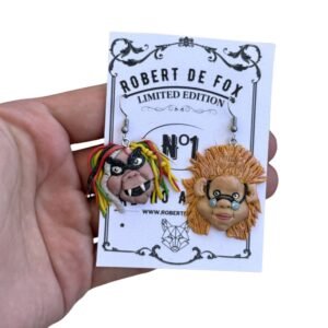 Pendientes Bruja Avería y Electroduende hechos a mano