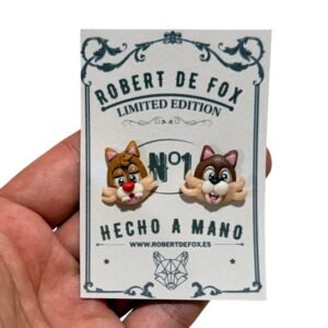 Pendientes de Chip y Chop - botón