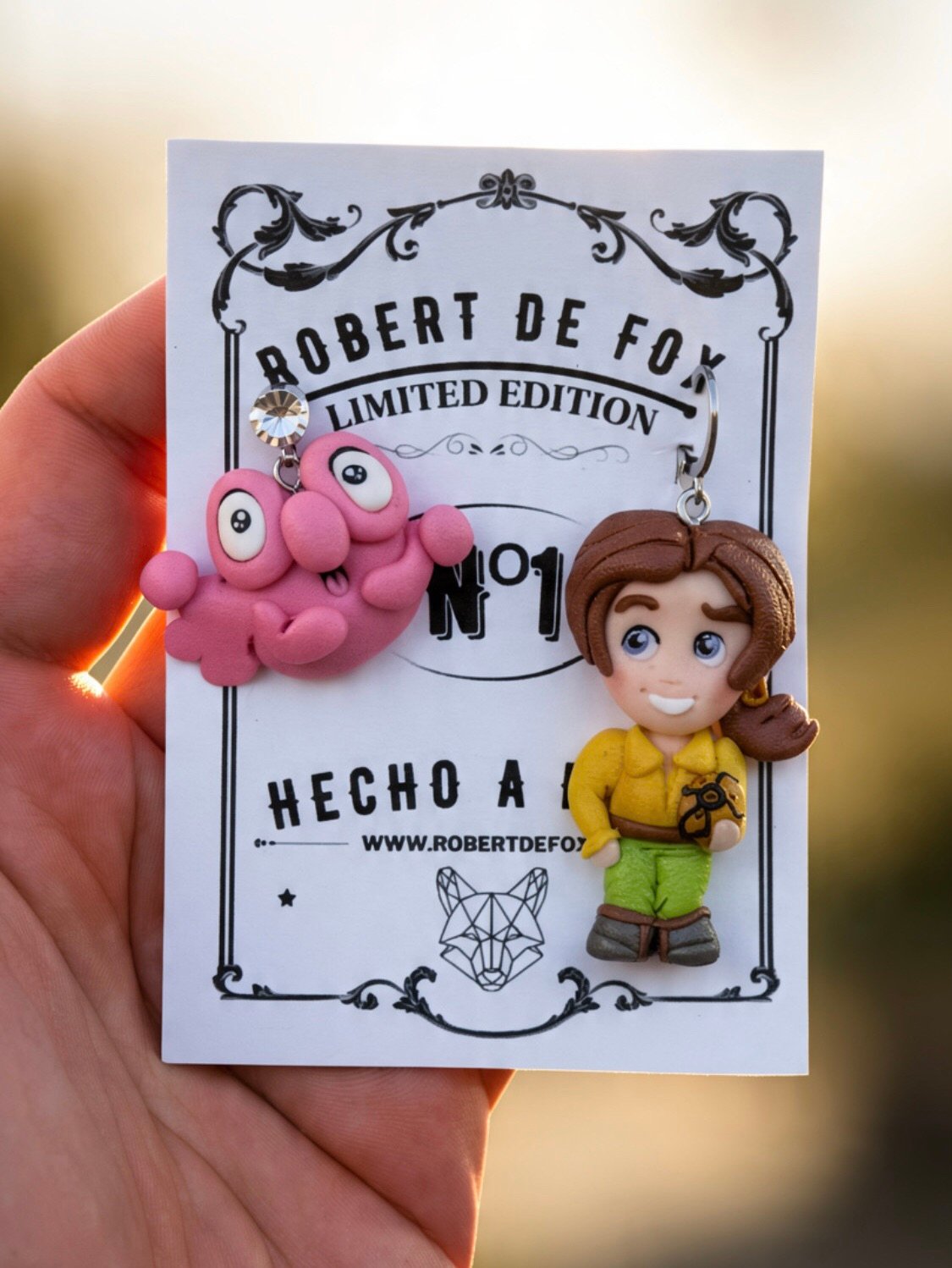 Pendientes El Planeta del Tesoro – Jim y Morph