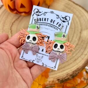 Pendientes Jack Skellington Sombrerero Loco – Edición Halloween