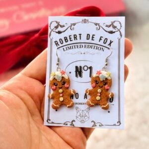 Pendientes Gingerbread Estrella – Hombre de Jengibre Navideño