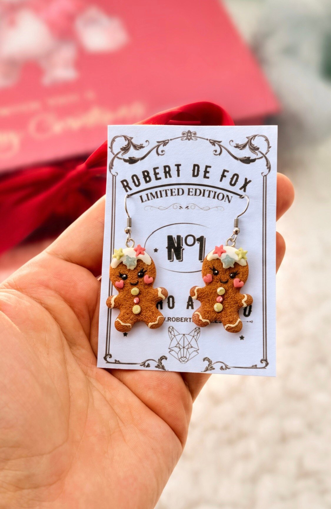 Pendientes Gingerbread Estrella – Hombre de Jengibre Navideño