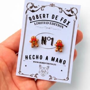 Pendientes Mini Hombre de Jengibre – botón