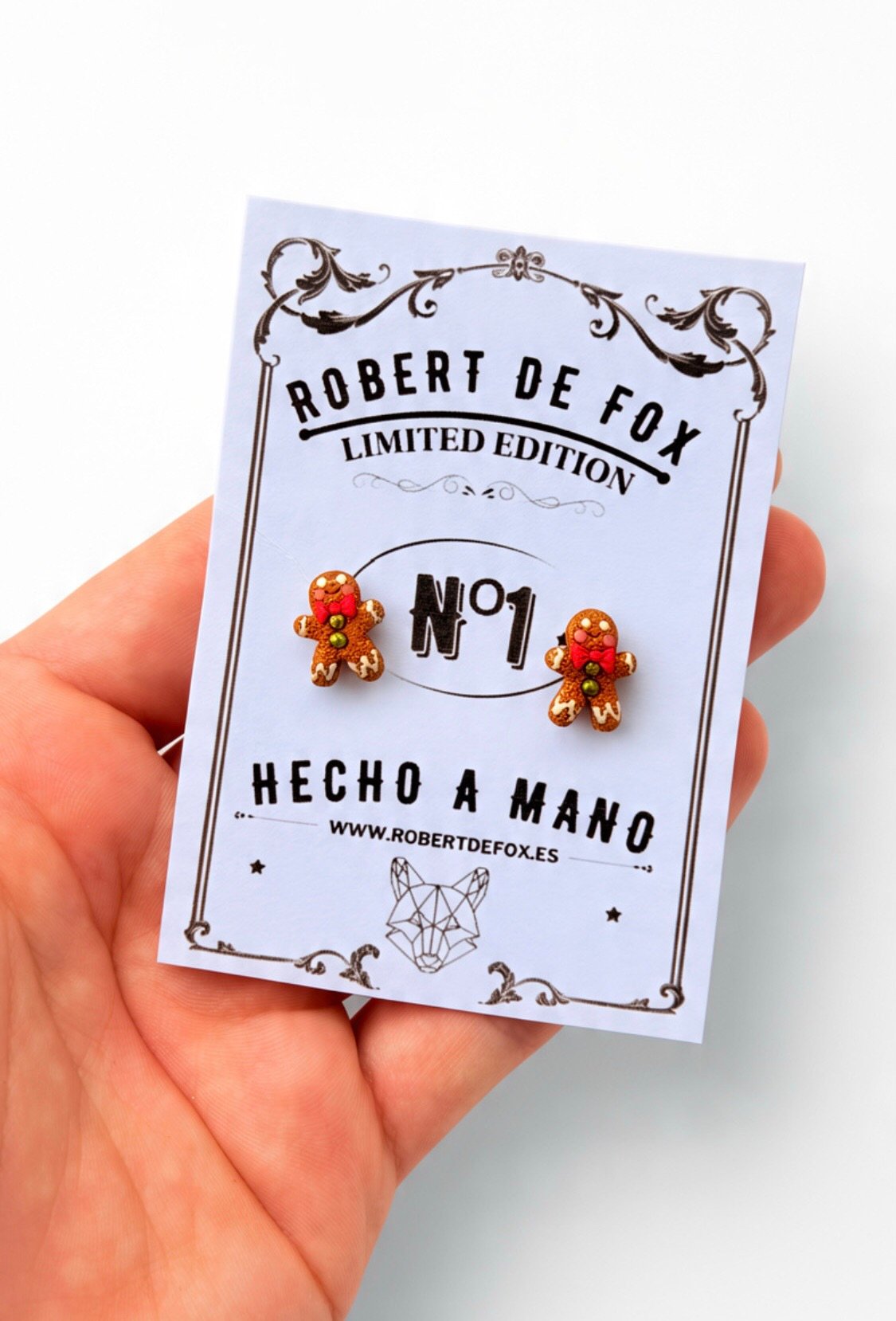 Pendientes Mini Hombre de Jengibre – botón