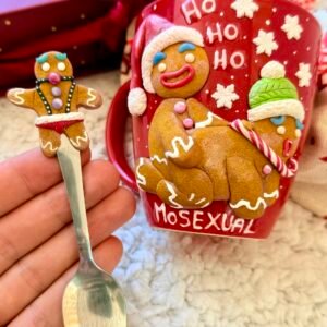 Navidad de Jengibre – Cucharita o Set Taza + Cucharita