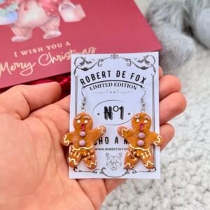 Pendientes Hombre de Jengibre Articulado – Navidad Divertida