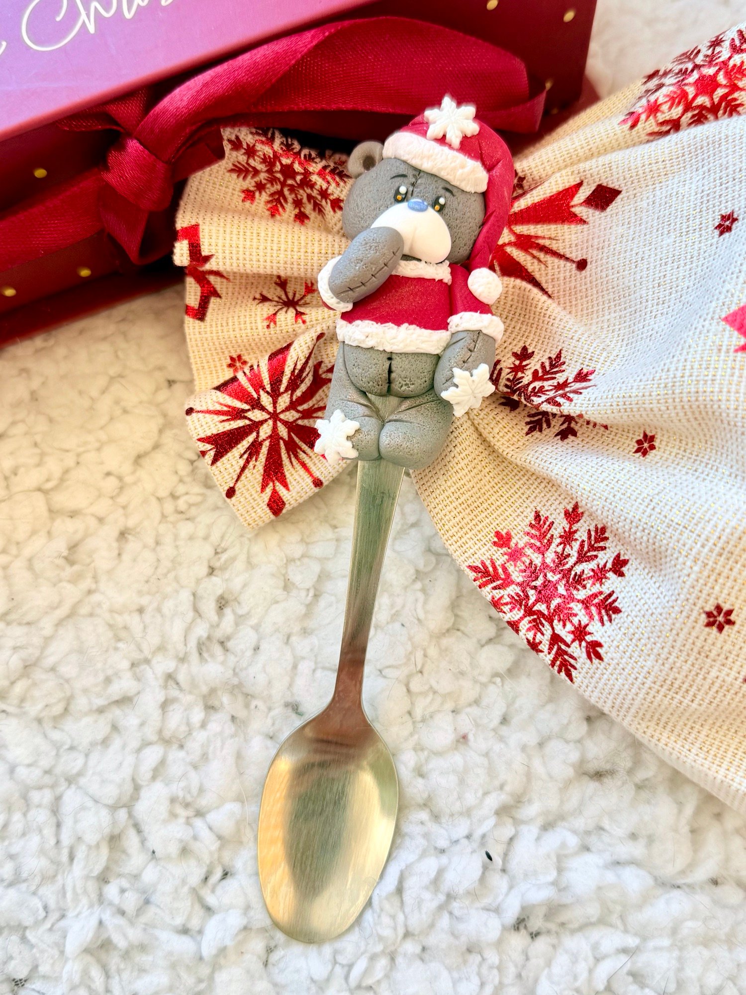Cucharita navideña Osito de Navidad