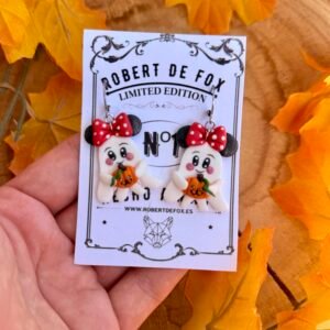 Pendientes colgantes Fantasmitas Minnie con calabaza